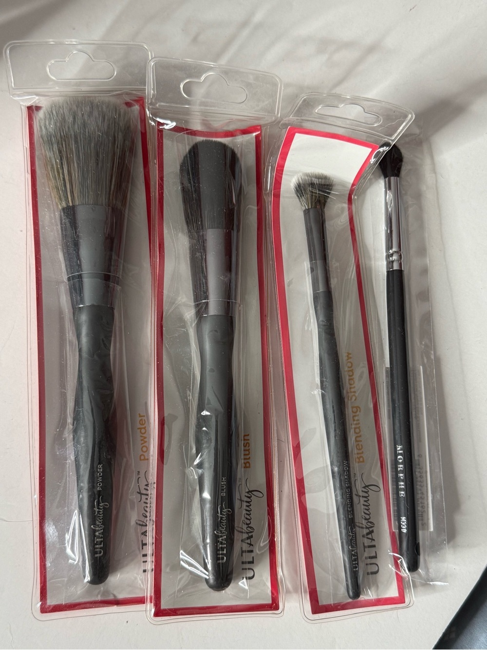 Ulta Beauty Makeup Brush Set - Black Handles, Gray Bristles